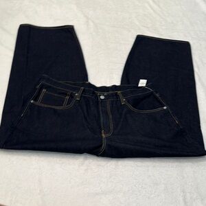 GAP Extra Baggy Utility Navy Straight Jeans Classic Comfort  36x32 Big and Tall